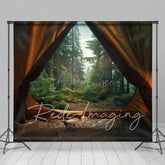 Aperturee - Aperturee Summer Natural Forest Scenery Tent Photo Backdrop